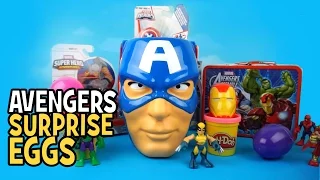 Avengers Toys Play-Doh Surprise Eggs Opening by KidCity