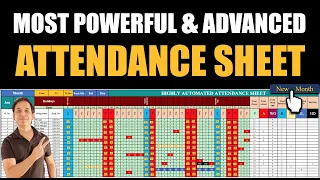 Most ADVANCED Automated Attendance Sheet in Excel