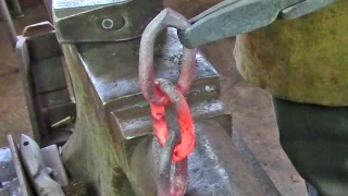 Blacksmithing - Making chain (7 links);  rivet tongs. CBA Level I