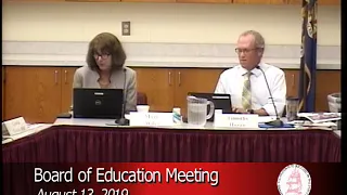 03 Board of Education meeting, August 13, 2019