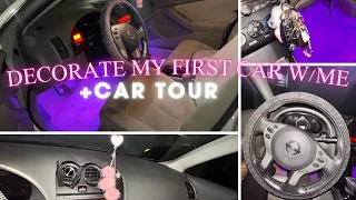 DECORATE MY FIRST CAR WITH ME + CAR TOUR🩷