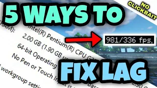 5 ways to fix lag of minecraft on low end pc | 2 gb ram pc | lag fix | fps boost | Minecraft | hindi