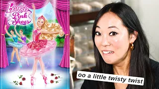 pointe shoe fitter reacts to BARBIE & PINK SHOES