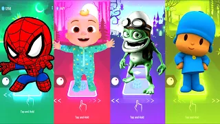 Spiderman Cartoon 🔴 Cocomelon 🔴 Crazy Frog 🔴 Pocoyo 🔴 Tiles Hop Edm Rush