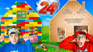 CELUI QUI CONSTRUIT LA MEILLEURE MAISON GAGNE ! (Maison en Lego VS Maison en Carton 24H Challenge)