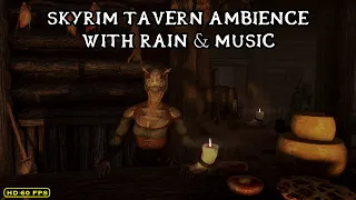 Skyrim -Tavern Ambience With Music & Outside Rain - The Bee And The Barb, Jeremy Soule - Sleep Music