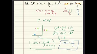 Trigonometric Ratios and Quadrants (and Pythagorean theorem)