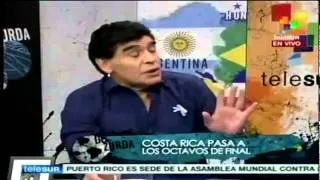 Maradona sobre la Costa Rica que le ganó a Italia