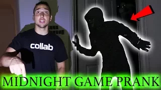 THE MIDNIGHT GAME PRANK // 3 AM CHALLENGE (scary) | Sam Golbach