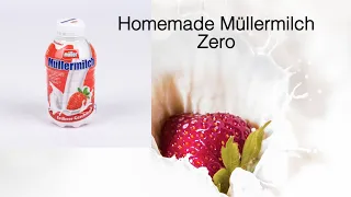 Sugar Free Drink | HOMEMADE MÜLLERMILCH ZERO |  #SHORTS #Müllermilch