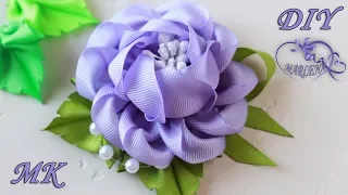 🌹 Rose of ribbons. DIY Ribbon Rose Flowers
