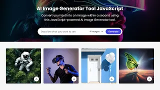 Build An AI Image Generation Website in HTML CSS and JavaScript | Like Midjourney and DALL-E