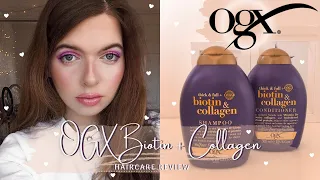 OGX BIOTIN AND COLLAGEN SHAMPOO AND CONDITIONER REVIEW