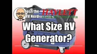 Generator Sizing for RVs with Josh the RV Nerd