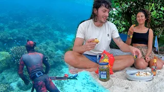 How To Survive On A Deserted Island: Day 4 Adventure Coral Trout Catch & Cook! | Wet Mammal