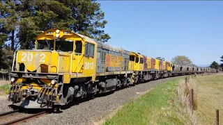 TasRail DQ 2012 2051 2054 #46 Coal train crossing Clarendon Station Road