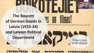 The Boycott of German Goods in Latvia (1933-1934) and Latvian Political Department