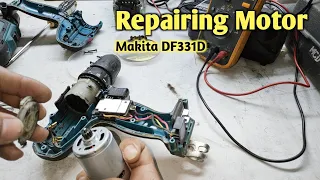 Makita cordless drill DF331D Motor Repair | New motor replacement