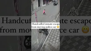 Inmate escapes police car #shorts #tiktok #fyp #amazing #police #news