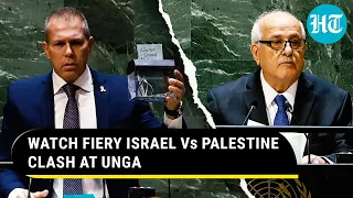 Israeli Envoy Shreds UN Charter, Palestinian Ambassador Gets Emotional At General Assembly | Watch