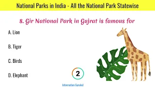 National Parks in India | Statewise | SSC & Competitive Exams | #generalknowledge #gk #nationalpark