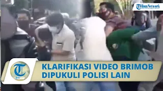 Viral Video Diduga Perwira Brimob Pakai Almamater Mahasiswa Dipukuli Polisi, Ini Fakta Sebenarnya