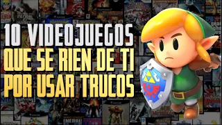 10 VIDEOJUEGOS que se BURLAN DE TI si decides USAR TRUCOS