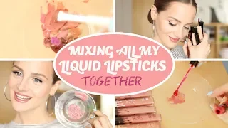 The Perfect Lipstick Colour? Mixing All My Liquid Lipsticks together  | PEACHY