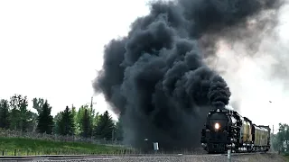 "Big Boy" #4014 "Home Run Express" Day 1 - Cheyenne to slowly backing into overnight park in Gering