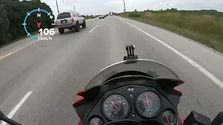 Honda Cbr 125 r my first motorcycle crash going 100 kms