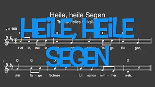 Lied: Heile, heile Segen (Volkslied, Wetter / Melodie, Akkorde, Noten,Text)