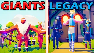 GIANT UNITS TEAM vs LEGACY TEAM - Totally Accurate Battle Simulator | TABS