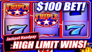 HOT HIGH LIMIT SLOT MACHINE ★ TRIPLE STAR WITH FREE GAMES ➜ MASSIVE JACKPOT WINS ON BONUS