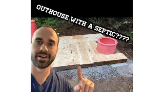 Building an off grid Outhouse with shower Septic System Part 1