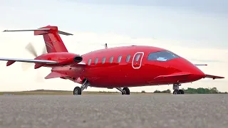 Special design Piaggio P180 Avanti F-HUNK landing, start up and Take off at Nancy airport | aviation