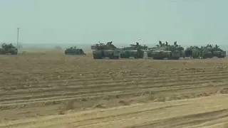 Lines of Israel tanks seen near Re'im