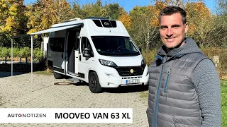 Mooveo Van 63 XL: Camping-Bus / Kastenwagen auf Ducato-Basis mit Hochdach | Review | Test | 2022