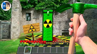 Minecraft in Real Life POV NUCLEAR CHEST in Realistic Minecraft RTX Animation 創世神第一人稱真人版