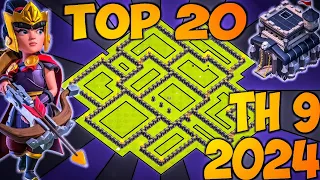 Top 20 Townhall 9 Base Link For 2024 | Th9 War Base + Th9 Trophy Base + Th9 Farming Base