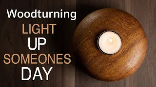 Woodturning - How to make a candle holder from a bowl blank