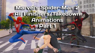 Marvel's Spider-Man 2 All Finishers/Takedown Animations Miles/Peter, Ally Finishers & More! SPOILERS