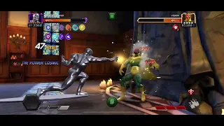 Very impressive full synergy class advantage 7 star silver surfer gameplay! ROL takedown. Mcoc