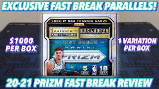 EXCLUSIVE DISCO PARALLELS & VARIATIONS! $1000! | 2020-21 Panini Prizm Basketball Fast Break Review