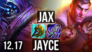 JAX vs JAYCE (TOP) | 11/0/6, Legendary, 300+ games | KR Master | 12.17