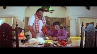 S Narayan Eating Chicken Like Never Had Before | Nannavalu Nannavalu Kannada Movie Part-4