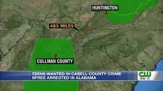 3 teens in custody after Alabama to Huntington crime spree