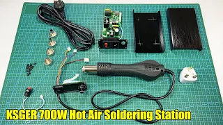 KSGER 700W Rework Soldering Station Hot Air Heater Unboxing and Test