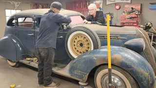 The chopped 1936 Hudson Terraplane is ready for custom glass 😎