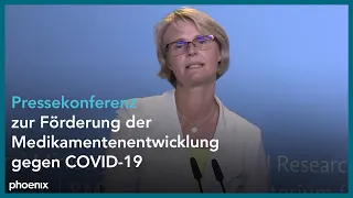 Karliczek, Spahn und Prof. Klaus Cichutek zur Medikamentenentwicklung gegen COVID-19