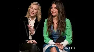 Sandra Bullock and Cate Blanchett talk Ocean's 8 and faux media reports